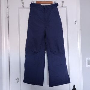 L.L. Bean Kids Cold Buster Ski Snow Pants Size 8 Navy Elastic Waist Boys Girls